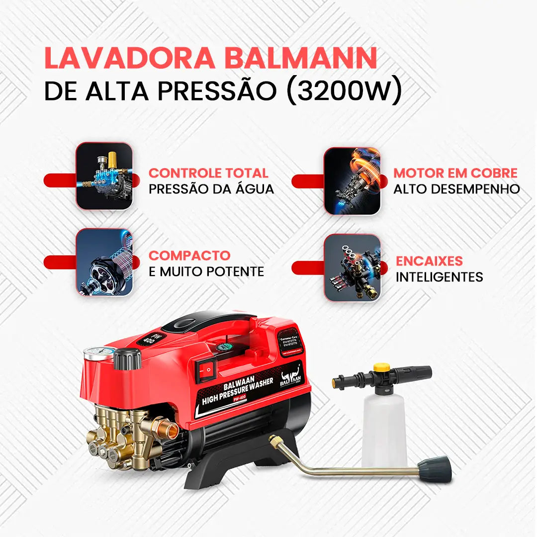 LAVADORA DE ALTA PRESSÃO 32OOW + Brindes Exclusivos