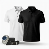 [Leve 5 Pague 2] Camisa Masculina Luxury em Seda Gelo e Poliéster (Estilo Indomável)