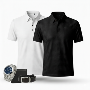 [Leve 5 Pague 2] Camisa Masculina Luxury em Seda Gelo e Poliéster (Estilo Indomável)