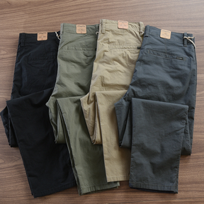 Calça Reta Masculina em Sarja [Kit 4 Unidades]!