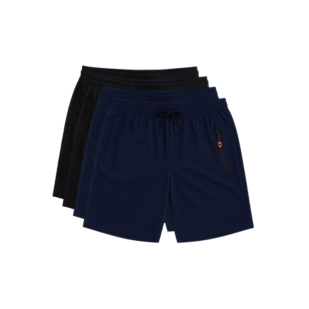 Kit 4 Bermudas DryFit Premium Evolut Performance - Secagem rápida, Bolso com Zíper e Ajuste Anatômico | FRETE GRÁTIS