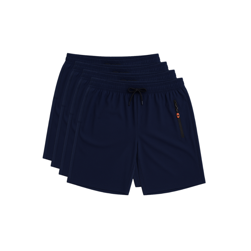 Kit 4 Bermudas DryFit Premium Evolut Performance - Secagem rápida, Bolso com Zíper e Ajuste Anatômico | BLACK FRIDAY | FRETE GRÁTIS