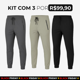 Kit 3 Calças Jogger Evolut Run | FRETE GRÁTIS