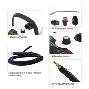 Limpador a Vapor Turbo Pressurizado 2500W Bivolt – Higienização Poderosa e Profunda + Brindes Escovas