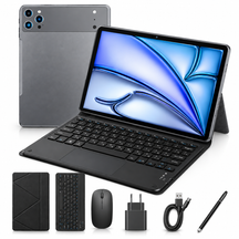 Lançamento 2026 | Tablet Ultimate/I17 PRO 12GB RAM 512GB ROM Android 14 com case 10,1 polegadas câmera 16MP 32MP + Kit Teclado e Mouse